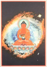 Tibetan Thangka Buddha Amitayus print poster on canvas