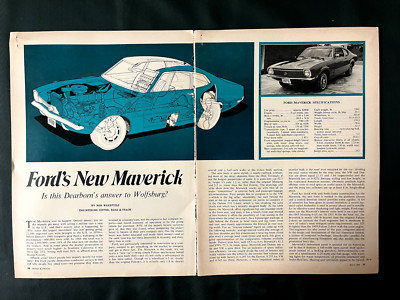 Original 1969 Ford AD: Fords New Maverick #Ford Maverick Specification