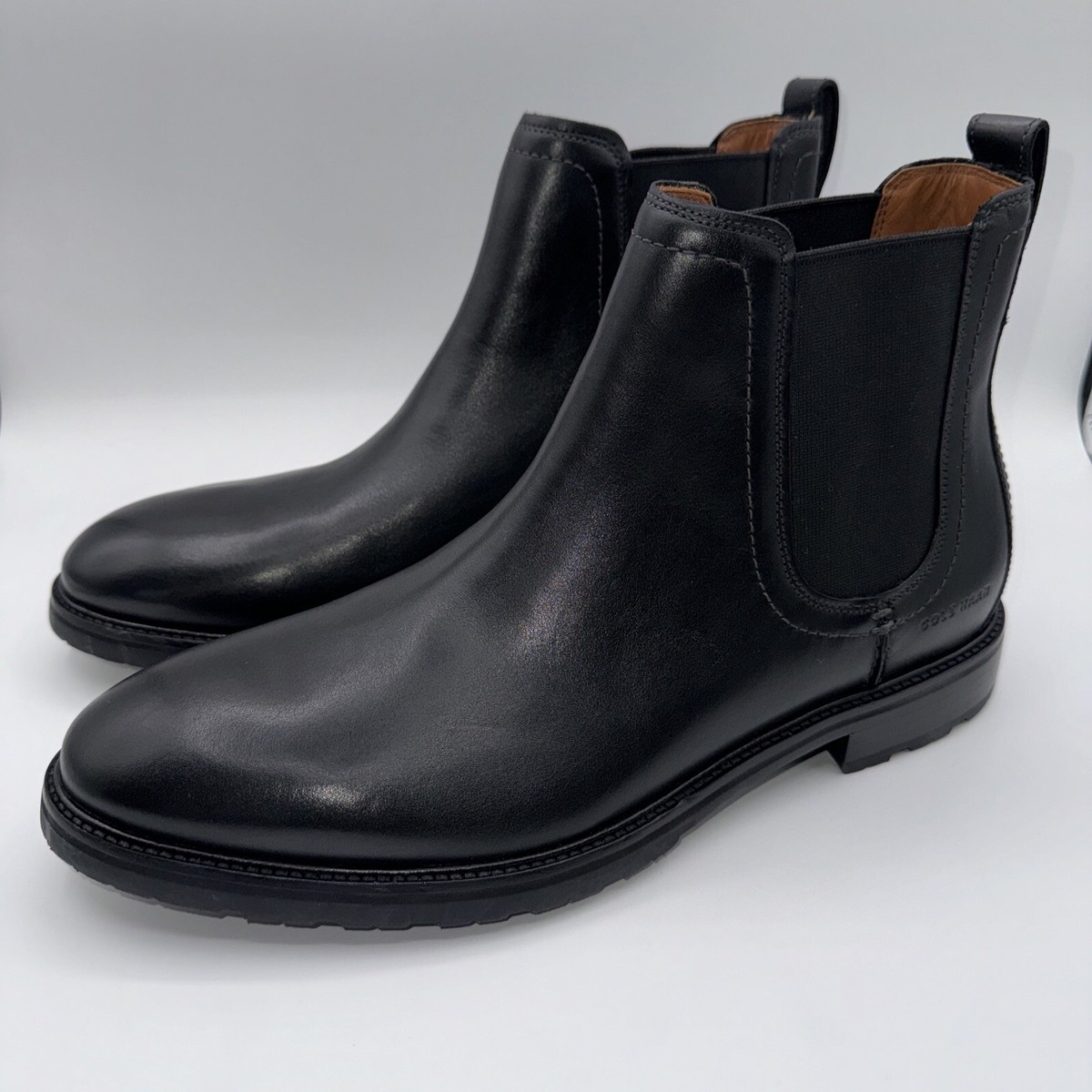 Cole Haan Warner Grand Boots Men\'s Size 10.5 Black Water Resistant Leather Men main image 4