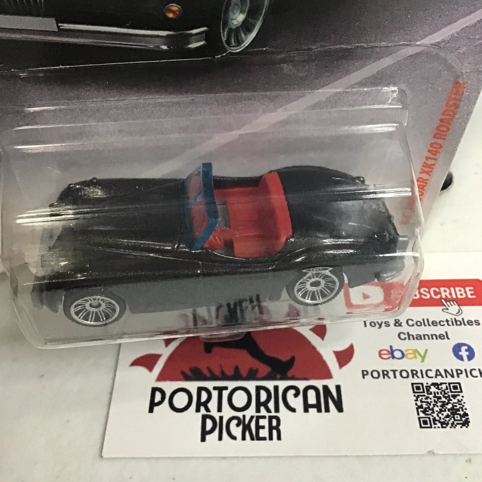 2018 火柴盒 #3 黑色 56 JAGUAR XK140 ROADSTER MBX 公路旅行 1/64 MIP 泰国 — 第 3/4 张图片