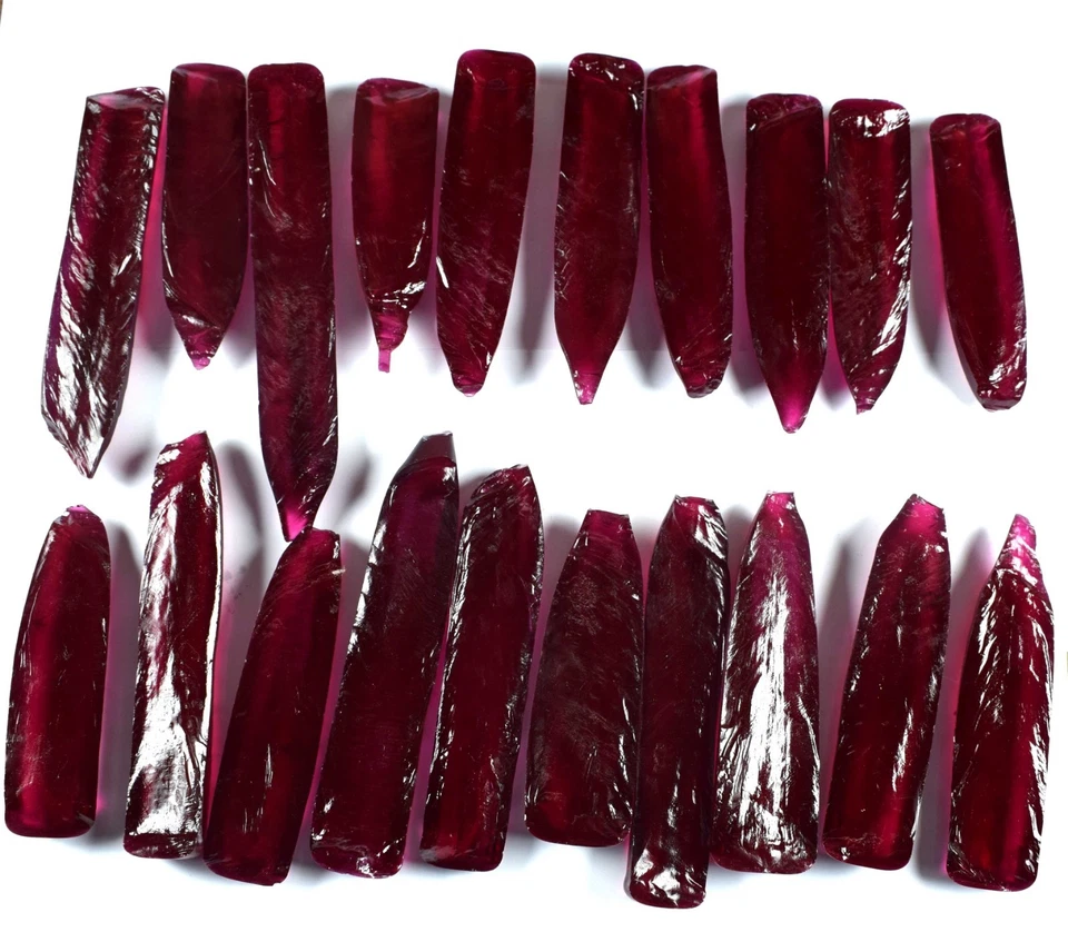 200-250 Ct Approx Mozambique Lab-Created Ruby Corrundum Gems Rough One Piece  - Image 3 of 4