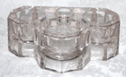 Antique Art Deco Style Triple Well Heavy Glass Inkwell & Pen Holder — photo 5