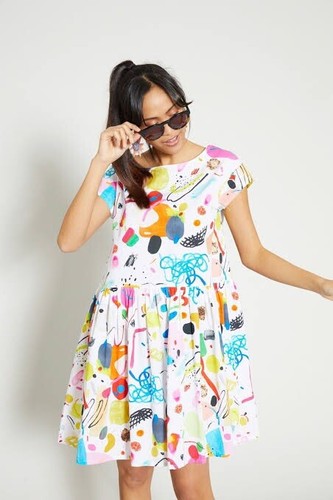 Cute GORMAN “Scribbles” Cotton Beach 