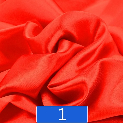 100 150cm Plain Solid Faux Silk Satin Fabric Craft Cloth Dress Blouse DIY Sewing - Picture 12 of 25