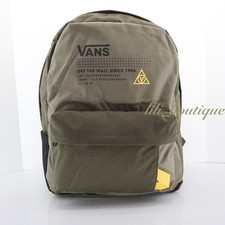 No Tags Vans Old Skool Plus Backpack School Laptop Bag VN0A3I6SZIP Olive Yellow