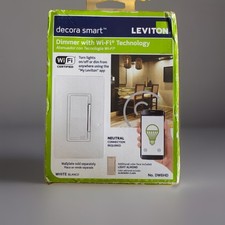 Leviton Decora Smart Wi-Fi App-Controlled Dimmer Wall Switch, White DW6HD