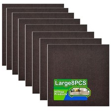 8 Pack - Brown Self Adhesive Square Furniture Felt Pad Surface