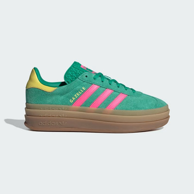 Adidas Originals Gazelle Bold In Grün Und Pink UK 3.5