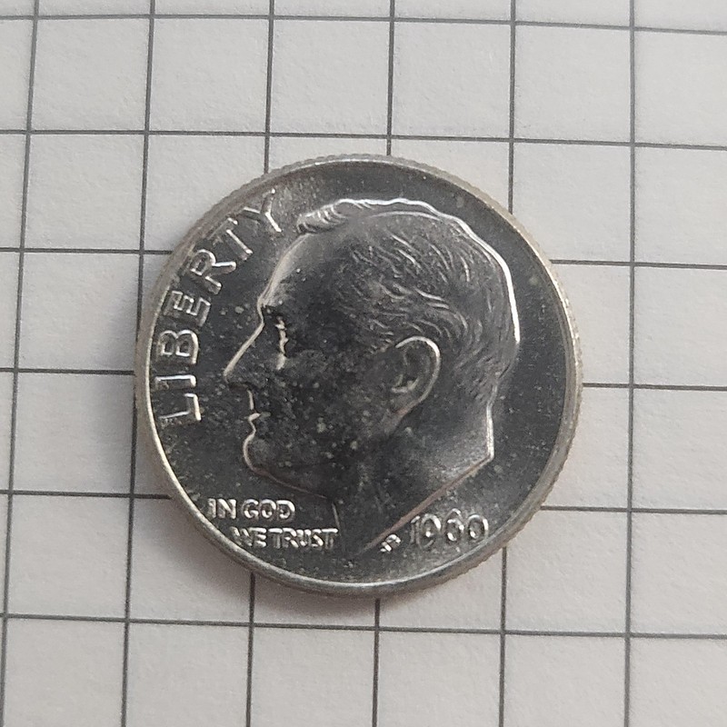 1960 P Roosevelt Dime Uncirculated 90% Silver AU