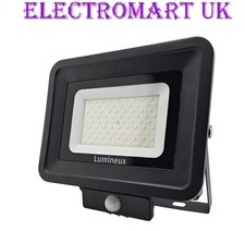 LUMINEUX FL750 LED 70W EQUIVELENT TO 700W PIR FLOODLIGHT 4000K 6650 LUMENS BLACK