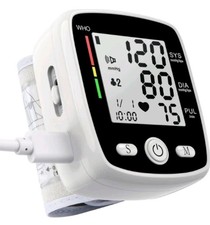 Digital Wrist Blood Pressure Monitor USB Rechargeable Voice Broadcast Large Dis  