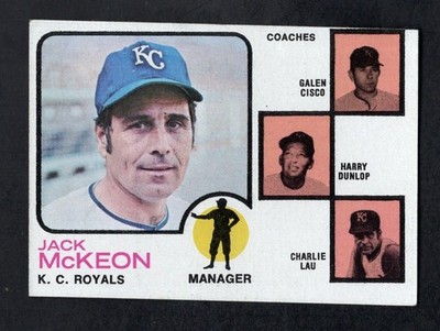 1973 Topps Baseball #593 Jack McKeon RC Hi Number Kansas City Royals Mgr VG-EX+