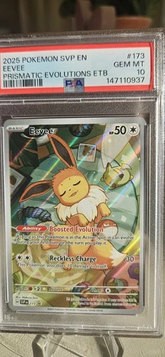 Eevee Black Star Promo ETB PSA 10 GEM MT 2025 Pokémon Prismatic Evolutions #173