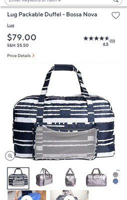 Lug Bossa Nova Packable Travel Duffel Bag 