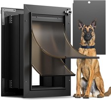 Dog Door for Wall All Aluminum Large Doggy Door Doggie door Pet Door Easy to ...