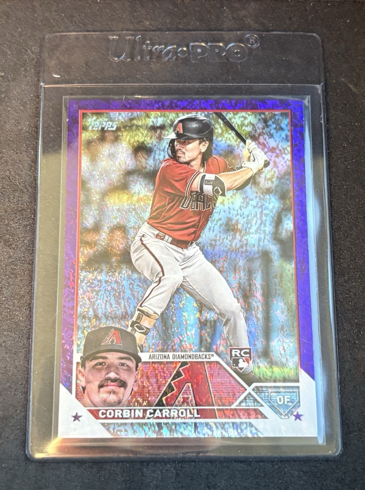 2023 Topps Corbin Carroll RC #'d /799 PURPLE FOILBOARD #401 Rookie Parallel SP