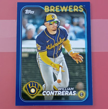 Topps 2024 Series 1 William Contreras #61 Milwaukee Brewers Royal Blue Card