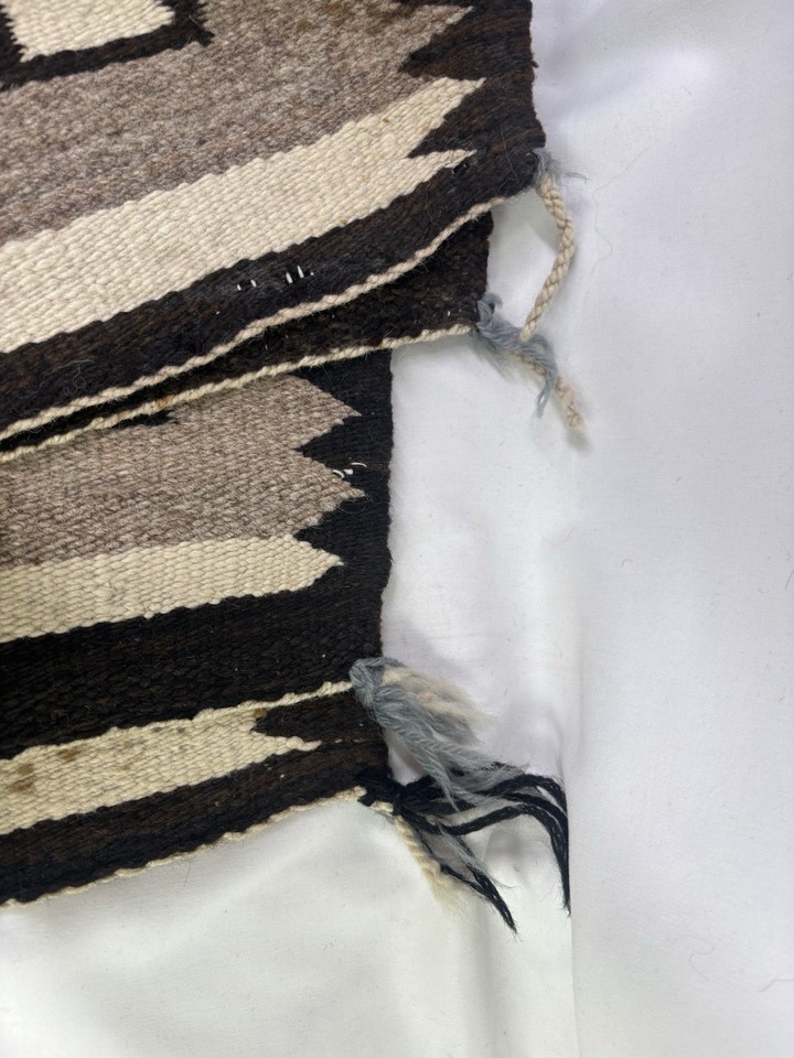 Crystal Navajo Rug Ca 1940s 54”x40” Earthy Palette Brown Rust Black ...