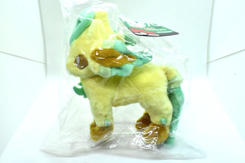 TAKARA TOMY Pokemon Get Pocket Monster Leafeon Plush Doll 23cm Stuffed Toy Japan