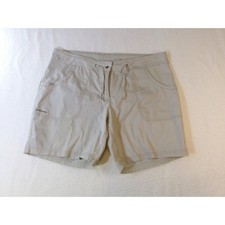 Pantalones Cortos de Senderismo Quechua Para Mujer Tostado Caqui Cordón Cintura Exterior Talla 16 EE. UU.
