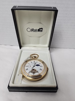 Vintage Colibri Men's Moon Phase Mechanical Pocket Watch China Movement 