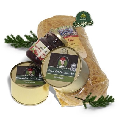 Festtagsbraten-Set: Badischer Sauerbraten, Rinderbraten, Nudeln, Preiselbeer