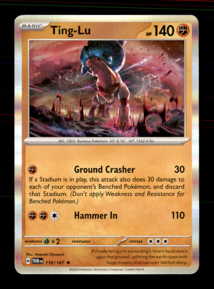 Ting-Lu 110/167 Rare Twilight Masquerade Pokemon Holo Near Mint