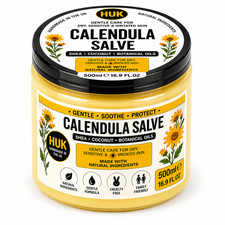 Calendula Salve 500ml Natural Balm Shea Coconut Beeswax Dry Sensitive Skin