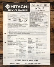 Hitachi HTA-12 Receiver Service Manual Original 