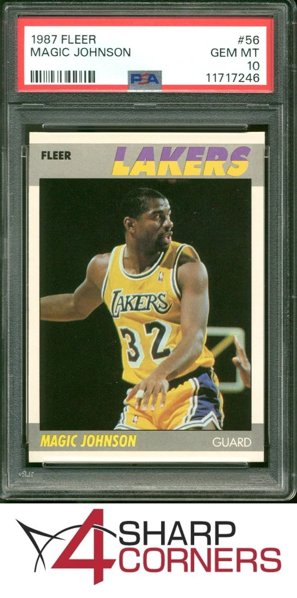 Fleer Magic Johnson 10 Graded Basketball Sports Trading Cards