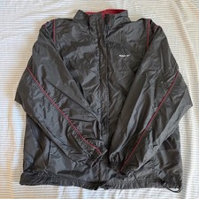 Vintage Men's Black Red Reebok Windbreaker Zip-Up Jacket Size Extra Large