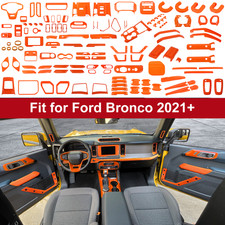 Orange Dashboard Steering Wheel Accessories Decor Trim Kit For Ford Bronco 2021