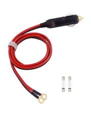 Heavy Duty 13AWG Male to Cigarette Lighter Plug, 12V Adapter with LED, 20A