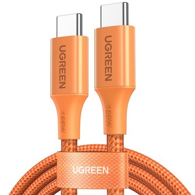 Ladekabel / Datenkabel USB-C zu USB-C Ugreen 100W PD 3.0 480 Mbps 5A 1 m Orange