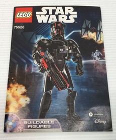 LEGO Star Wars Elite Tie Fighter Pilot Set 75526 Missing Blaster w/ Instructions