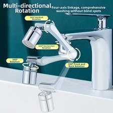 360 Degree Rotating Faucet Extender With Dual Spray For Multi Angle Water Flow