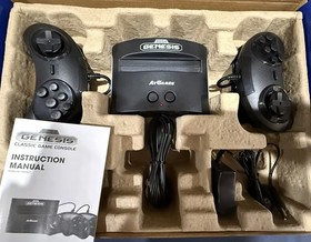 SEGA GENESIS AtGames Classic Game Console 81 Games W/ 2 Controllers TESTED
