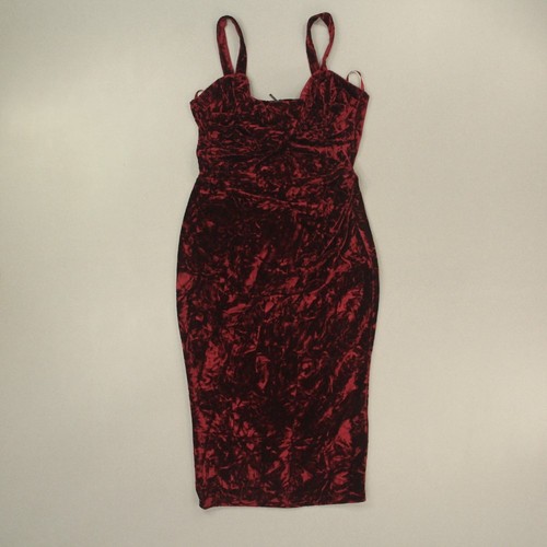 Bettie Page Tatyana Womens Vamp Dress Size Large Wine Y2K Whimsigoth 90s VTG USA