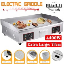 73cm Electric Griddle Large Hotplate Chip Commercial Grill Bacon Egg Fryer