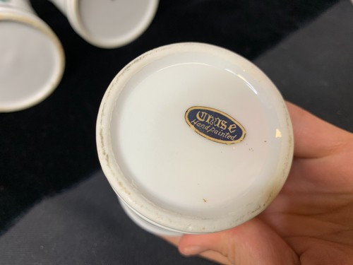 Lot of 3 Small Antique Painted Porcelain Apothecary Medical Medicine Jars - 第 5/9 張圖片