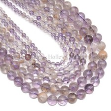 Natural Purple Phantom Ghost Quartz Crystal Round Gems Loose Beads 15'' 4/6/8mm