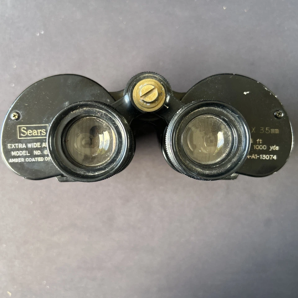Sears 7x35 binoculars Model 6243 Extra Wide Angle With Case Vintage - Image 2 of 4