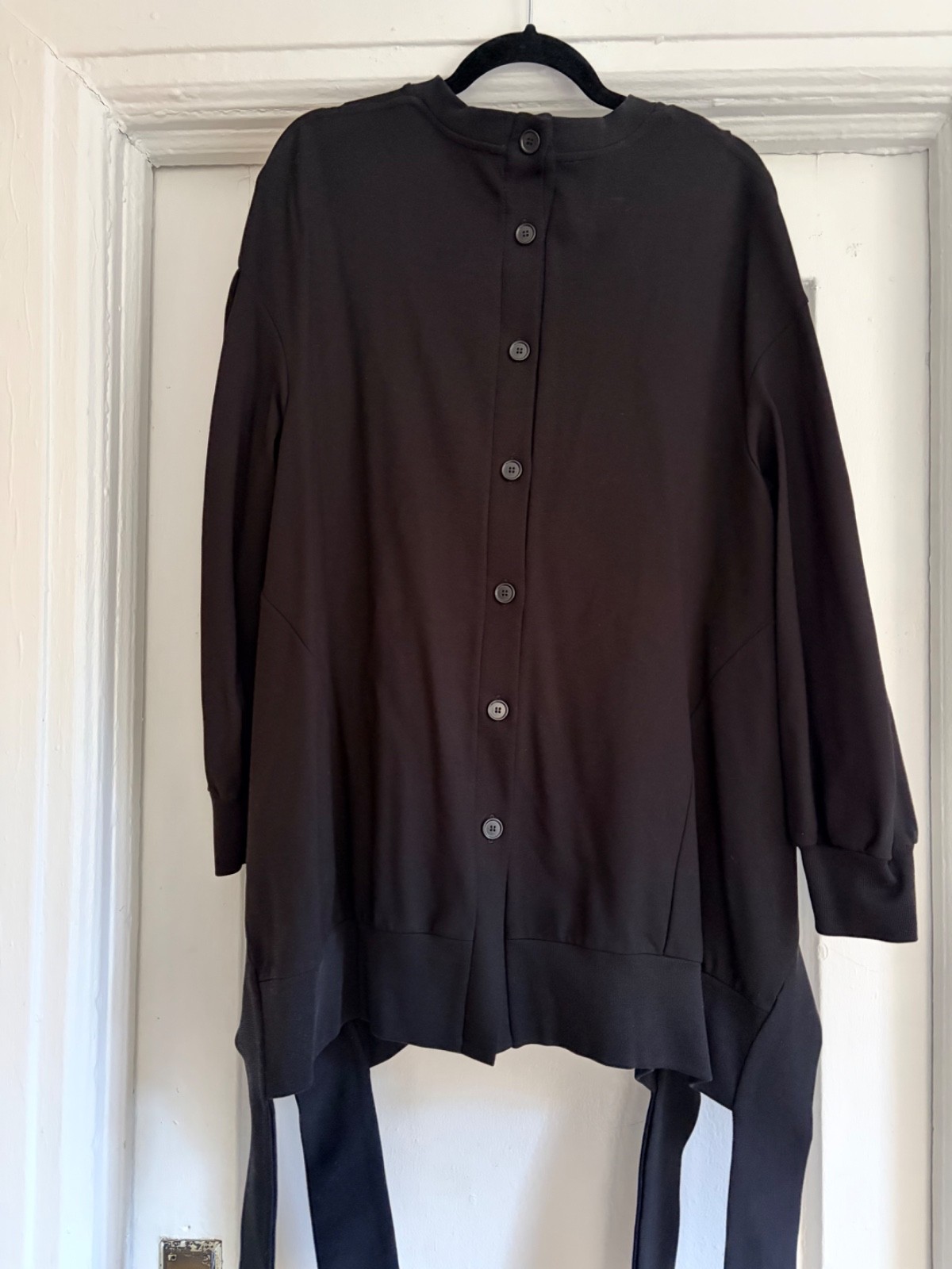 Simone Rocha Black Button Back Sweatshirt, size L… - image 2
