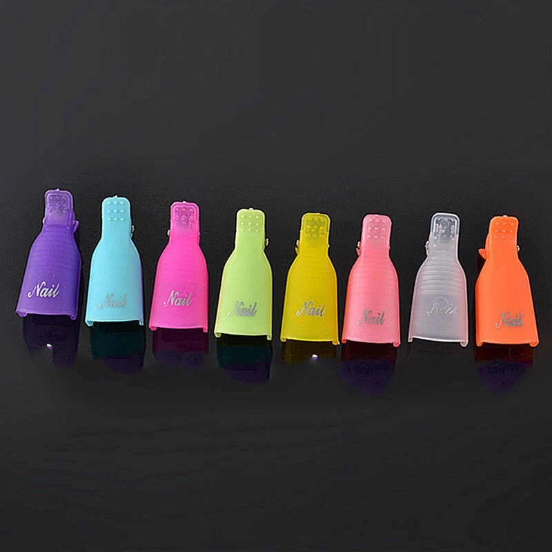 10 Piezas Silicona UV Gel Removedor de Esmalte Envolturas Remojo Tapa Clip Herramienta de Arte en Uñas EE. UU.✔ Foto 4 de 4