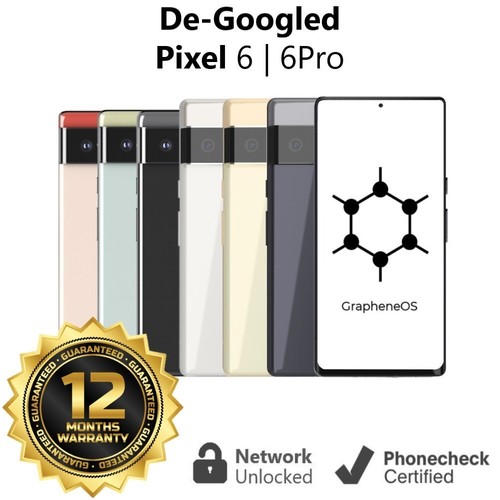 Google Pixel 6 | 6 Pro - Unlocked Privacy Smartphone - De-Googled w/ GrapheneOS