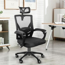Image of JL Comfurni Desk Chair Reclining Swivel Mesh Chair Ergonomic Executive High Back