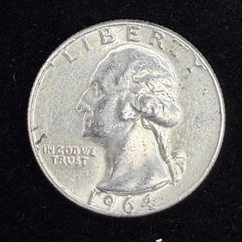 90% Silver 1964 Washington Quarter Pre-1965 Circulated US Junk Silver Coin 7-14