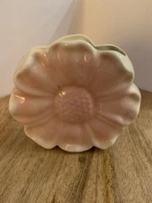 Vintage Pink Flower Wall Pocket or standing planter 