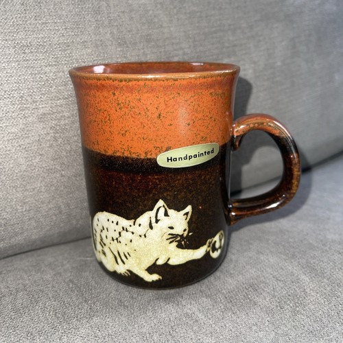 Otagiri Japan Cat With Ball Ceramic Coffee Mug