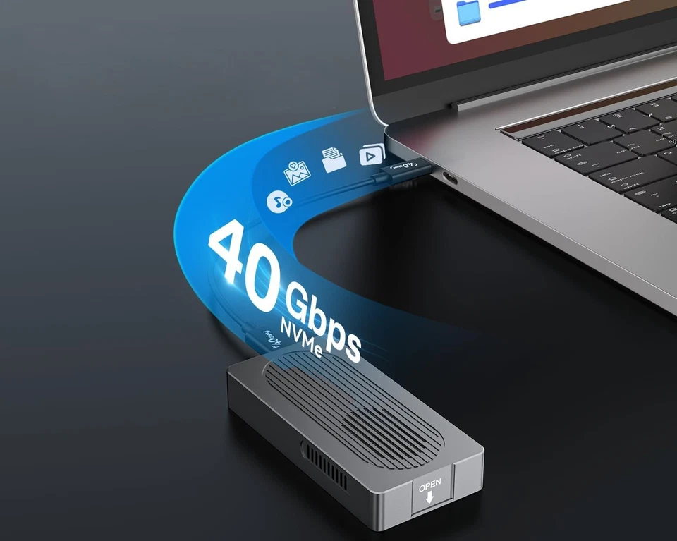 Thunderbolt 3/4 - USB4 External NVMe M.2 Enclosure - Up to 8tb - Speed to 40Gbps - Image 2 of 4
